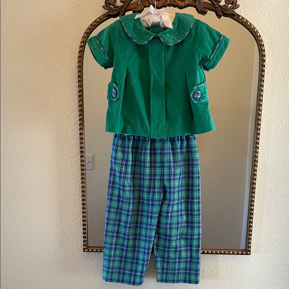 Charming Green and Blue Toddler Boy’s Set